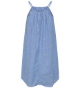 Kids Only Kogmalou Sl Emb Strap Dress Wvn   Blue   158