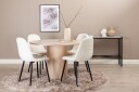Venture Home Bianca Spisegruppe 110 cm Rund med 4 Polar Stoler Sort