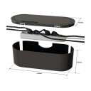 D-Line Cable Tidy Unit kabelskjuler, stor str. (sort)