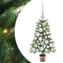  Juletre med 150 LED med stativ grønn 65 cm PE