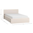 Seng med hodegjerde 4 You Fresh med Trespiler på Tape Sand Beige   120 x 200 cm
