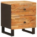  Nattbordskap 2 pcs Brun 40 x 33 x 46 cm Massiv mango tre