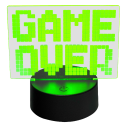 Mecharite 3D lampe Game Over USB 0,5W Flerfarget LED