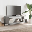 vidaXL TV-benk grå sonoma 102x40x41 konstruert tre pulverlakkert stål 8721012377103