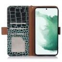 Samsung Galaxy S23 FE Crocodile Series Lommebok-deksel i Lær med RFID Grønn