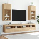 vidaXL TV-benk med LED-lys sonoma eik 40,5x30x90 cm 8721012256316