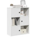 Bokhylle hvit 60x24x76,5 cm konstruert tre