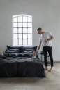 Borås Cotton Cloud sengesett sort 140x220 cm
