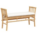  Benk med pute 110 cm bambus