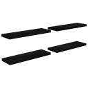 vidaXL Flytende vegghyller 4 stk h?yglans svart 80x23,5x3,8 cm MDF