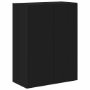  TV Veggskap Veggmontert Svart 59,5 x 31 x 80 cm Konstruert tre