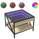  Salongbord med Infinity LED sonoma eik 50x50x38 cm 847698
