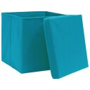 vidaXL Oppbevaringsbokser med deksler 4 stk 28x28x28 cm babyblå