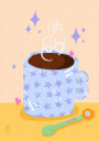 Coffee Time Retro Illustration Plakat Plakat / 70x100cm