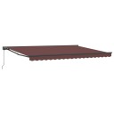  Manuell utskiftbar markise Brun 4 × 3,5 m