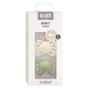 BIBS Pacifier Infinity Anatomical Silicone Ivory/Sage Size 2 2pcs
