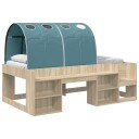  Sengestamme med tunnel med hylle 3 pcs Sonoma eik og lyseblå