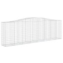 vidaXL Gabionkurver buede 15 stk 400x50x120/140 cm galvanisert jern