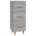 vidaXL Skjenk grå sonoma 34,5x34x90 cm konstruert tre