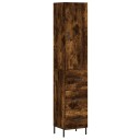 vidaXL Highboard røkt eik 34,5x34x180 cm konstruert tre
