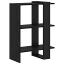 vidaXL Bokhylle Svart Eik 52 x 25 x 71,5 cm Konstruert tre