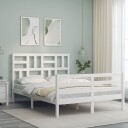 Sengeramme med hodegavl hvit 120x200 cm heltre 3194892