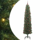  Kunstig juletre med 300 LED grønn 210 cm PVC og stål og plast