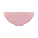 vidaXL Luksuriøs servant rund matt rosa 32,5x14 cm keramisk