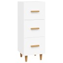 vidaXL Skjenk hvit 34,5x34x90 cm konstruert tre