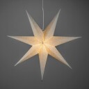 Adventstjerne 80 cm med broderi   Hvit