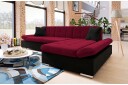 Djerra Sofa med Divan 3 seter   Rød/Svart