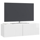  Vegghengt TV skap Høgglans hvit 98 x 31 x 30 cm Konstruert tre