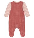 Fixoni Body Ls W.velour Romper Pink 62