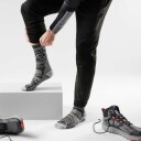 Smartwool Hike Light Cushion Mountain Range Pattern Crew Charcoal/Light Gray M (38 41)