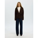 Selected Slfgabriella Ls Knit Belt Cardigan   Brown   XS