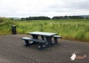 Parkmøbelsett Lakkert Betong HeBlad
