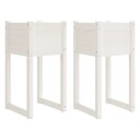 vidaXL Plantekasser 2 stk hvit 40x40x81 cm heltre furu