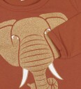 DYR Genser   Roar T   Rust m. Elefant   DYR   2 år (92)   Genser   Brun