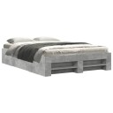  Sengeramme betonggrå 120x200 cm konstruert tre 8721102854859