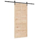vidaXL Skyvedør Naturlig 100 x 208 cm Heltre furu