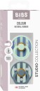 BIBS Studio Colour Block Smokk 2-Pakk Lateks Str 2 Nordic Mint Petrol Mix