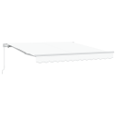  Manuell Uttrekkbar Markise Hvit 350x250 cm