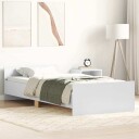 vidaXL Sengeramme hvit 90x190 cm konstruert tre 8721012154254