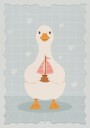 Sweet Goose With Sailboat Plakat / 70x100