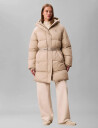 Calvin Klein Jeans Belted Midweight Long Puffer - Beige - XXS