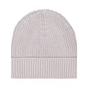 Calvin Klein Patch Chunky Rib Cotton Beanie - Grey - ONE SIZE