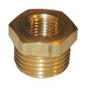 Messing overgangsnippel 3/8" x 1/4"