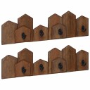 vidaXL Henger Brun 48 x 8 x 15 cm Massiv Mahogni Tre