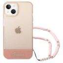 Gjett Guhcp14mhgcohp Iphone 14 Plus 6,7 Tommer Rosa/Rosa Hardt Deksel Klar Perlestropp