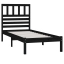 vidaXL Sengeramme svart heltre furu 100x200 cm